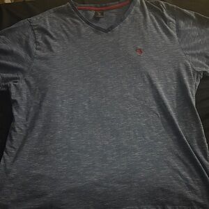 U.S. Polo Assn. Blue V-Neck Short Sleeve Tee